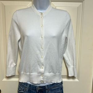 JCrew white cardigan size medium